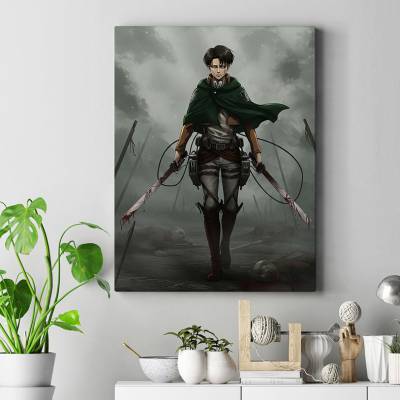 تابلو کنواس (بوم) حمله به تایتان - 2 Attack on Titan