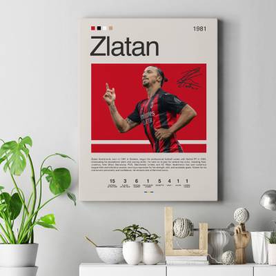 تابلو کنواس (بوم) Zlatan Ibrahimović - زلاتان ابراهیموویچ