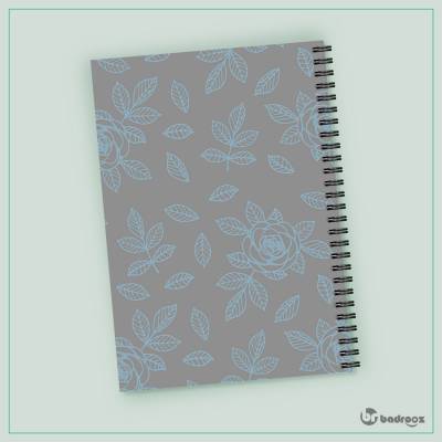 دفتر یادداشت گل های آبی