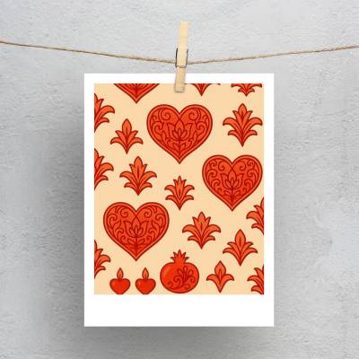 پولاروید(فتوکارت) پترن قلب‌های اسلیمی