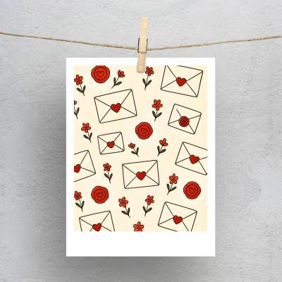 پولاروید(فتوکارت)  پترن نامه‌های عاشقانه 
