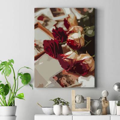 تابلو کنواس (بوم) جایی میان گل و خاطره