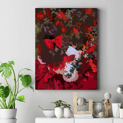 تابلو کنواس (بوم) دختر بهااری2