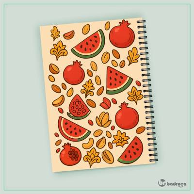 دفتر یادداشت پترن کارتونی یلدا