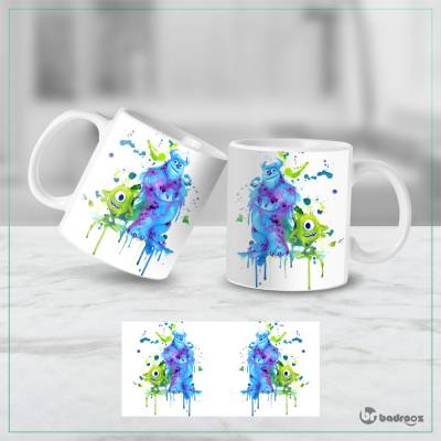 ماگ  سالیوان و مایک آبرنگی Monsters Inc – طرح رنگارنگ پیکسار