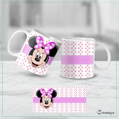 ماگ  مینی ماوس پاپیون صورتی خال‌خالی – طرح کیوت دیزنی