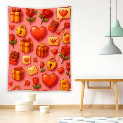 دراپ بنر پترن عاشقانه ولنتاین