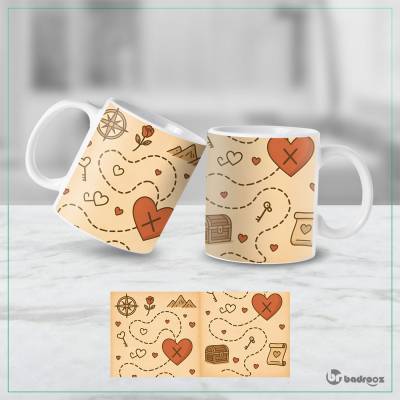 ماگ  نقشه عشق