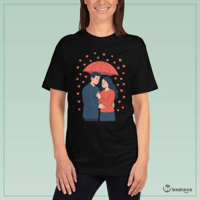 تی شرت زنانه باران قلب ها