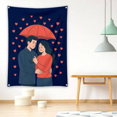 دراپ بنر باران قلب ها