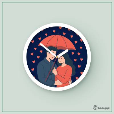 ساعت دیواری  باران قلب ها