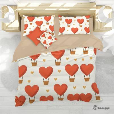 روتختی دو نفره پترن بالن‌ هوایی قلبی