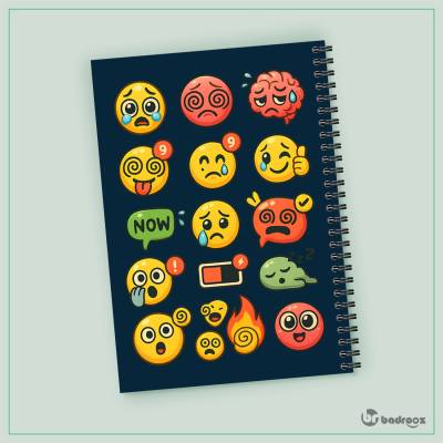 دفتر یادداشت پترن ایموجی کارتونی 