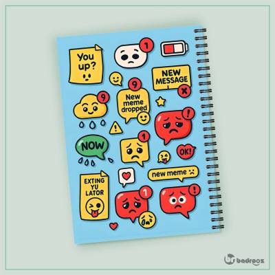 دفتر یادداشت پترن نوتیفیکیشن‌های بامزه