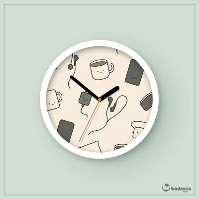 ساعت دیواری  پترن اشیاء روزمره نسل Z