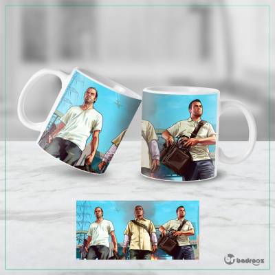 ماگ  فرانکلین GTA V کلاسیک – طرح سه‌گانه افسانه‌ای Grand Theft Auto ۵  