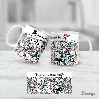 ماگ  توکیدوکی × هلو کیتی همکاری رنگارنگ – طرح شلوغ پاستلی