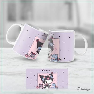 ماگ  کرومی باکومو پاستلی صورتی – طرح کیوت با عروسک‌های آبی Kuromi   