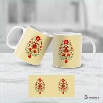 ماگ  انار با نقوش اسلیمی