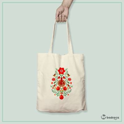 کیف خرید کتان (توت بگ) انار با نقوش اسلیمی