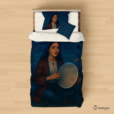 روتختی یک نفره دختر جوان دف زن