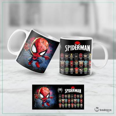 ماگ  اسپایدرمن و ابرقهرمانان مارول طرح چیبی کیوت | لیوان کارتونی Marvel