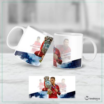 ماگ  کریستیانو رونالدو طرح قهرمانی یورو ۲۰۱۶ | لیوان فوتبالی CR7 پرتغال