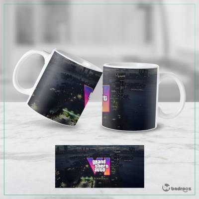 ماگ  GTA V گرند تفت اتو ۵ - طراحی لوگو کلاسیک ویس سیتی | هدیه گیمری