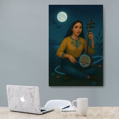 شاسی   دختر ایرانی با کمانچه