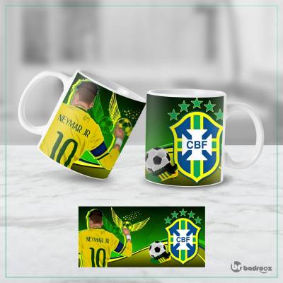 ماگ   نیمار جونیور تیم ملی برزیل – ترند نوستالژیک CBF با طراحی شماره ۱۰ و لوگو پنج ستاره!