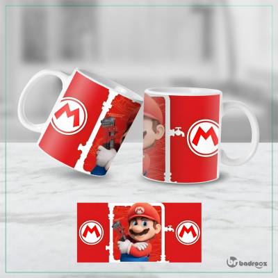 ماگ  سوپر ماریو با طرح قرمز کلاسیک - لیوان گیمینگ Mario Bros