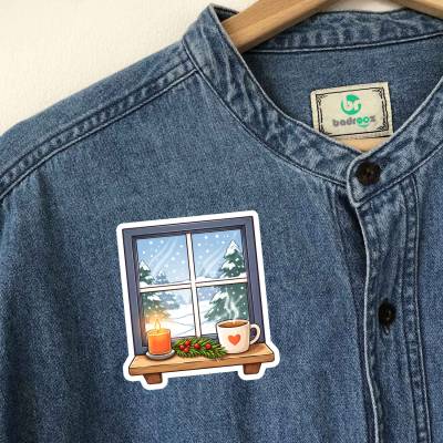 پچ حرارتی (برچسب لباس)  پنجره زمستانی کارتونی