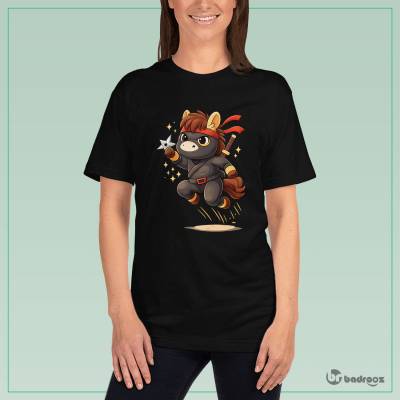 تی شرت زنانه اسب کارتونی نینجا