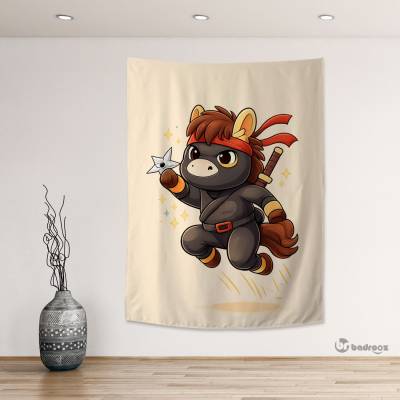 بک دراپ اسب کارتونی نینجا