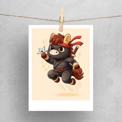 پولاروید(فتوکارت) اسب کارتونی نینجا