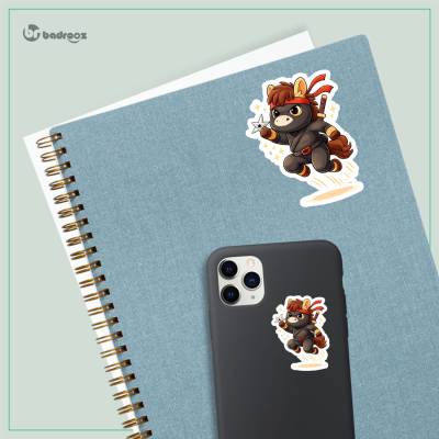 استیکر و برچسب اسب کارتونی نینجا