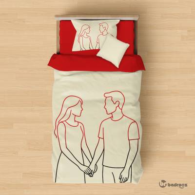 روتختی یک نفره طراحی خطی مینیمال عاشقانه