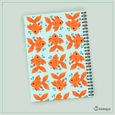 دفتر یادداشت وکتور ماهی قرمز