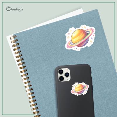 استیکر و برچسب سیاره زحل کارتونی و فانتزی