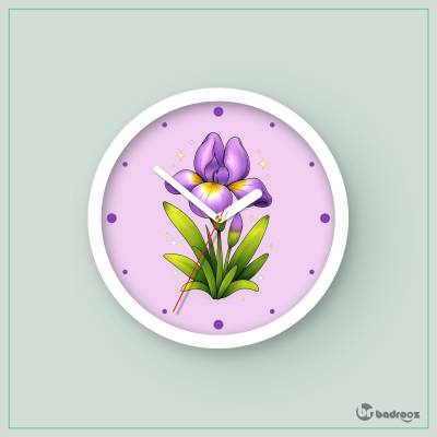 ساعت دیواری  گل زنبق کارتونی