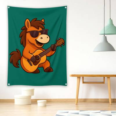 دراپ بنر اسب کارتونی گیتاریست