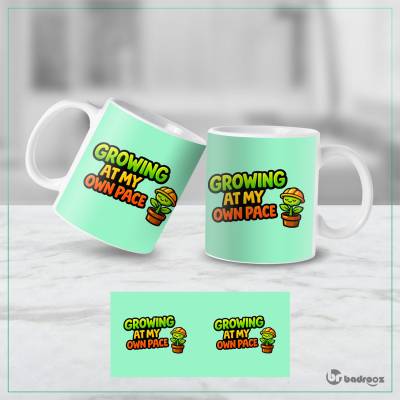 ماگ  تایپوگرافی در حال رشد با سرعت خودم