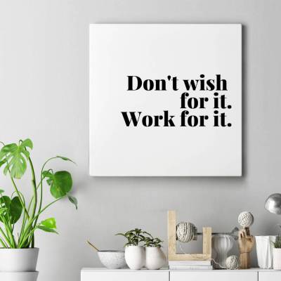 تابلو کنواس مربع (بوم) Work for it