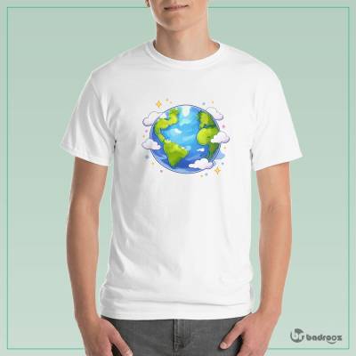 تی شرت مردانه کره زمین کارتونی