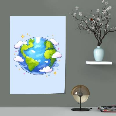 پوستر  کره زمین کارتونی