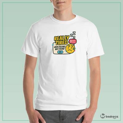 تی شرت مردانه تایپوگرافی واقعا خسته ام