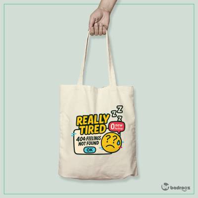 کیف خرید کتان (توت بگ) تایپوگرافی واقعا خسته ام