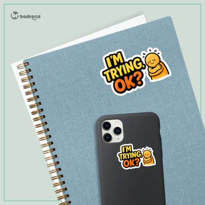 استیکر و برچسب تایپوگرافی دارم تلاشم رو می‌کنم، باشه؟