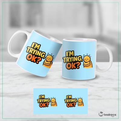 ماگ  تایپوگرافی دارم تلاشم رو می‌کنم، باشه؟