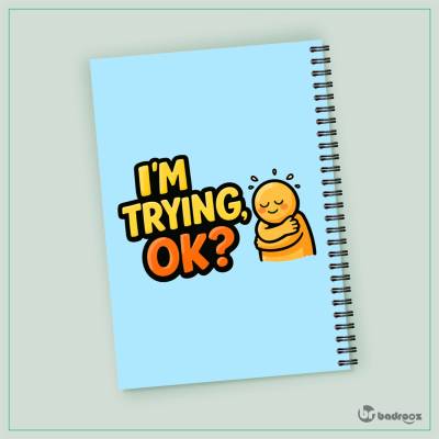 دفتر یادداشت تایپوگرافی دارم تلاشم رو می‌کنم، باشه؟